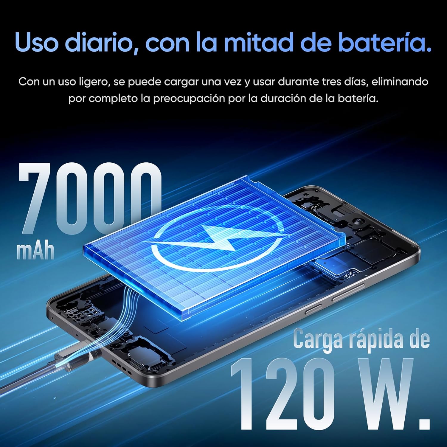 Realme GT 7T 12GB + 256GB móvil libre Negro-3