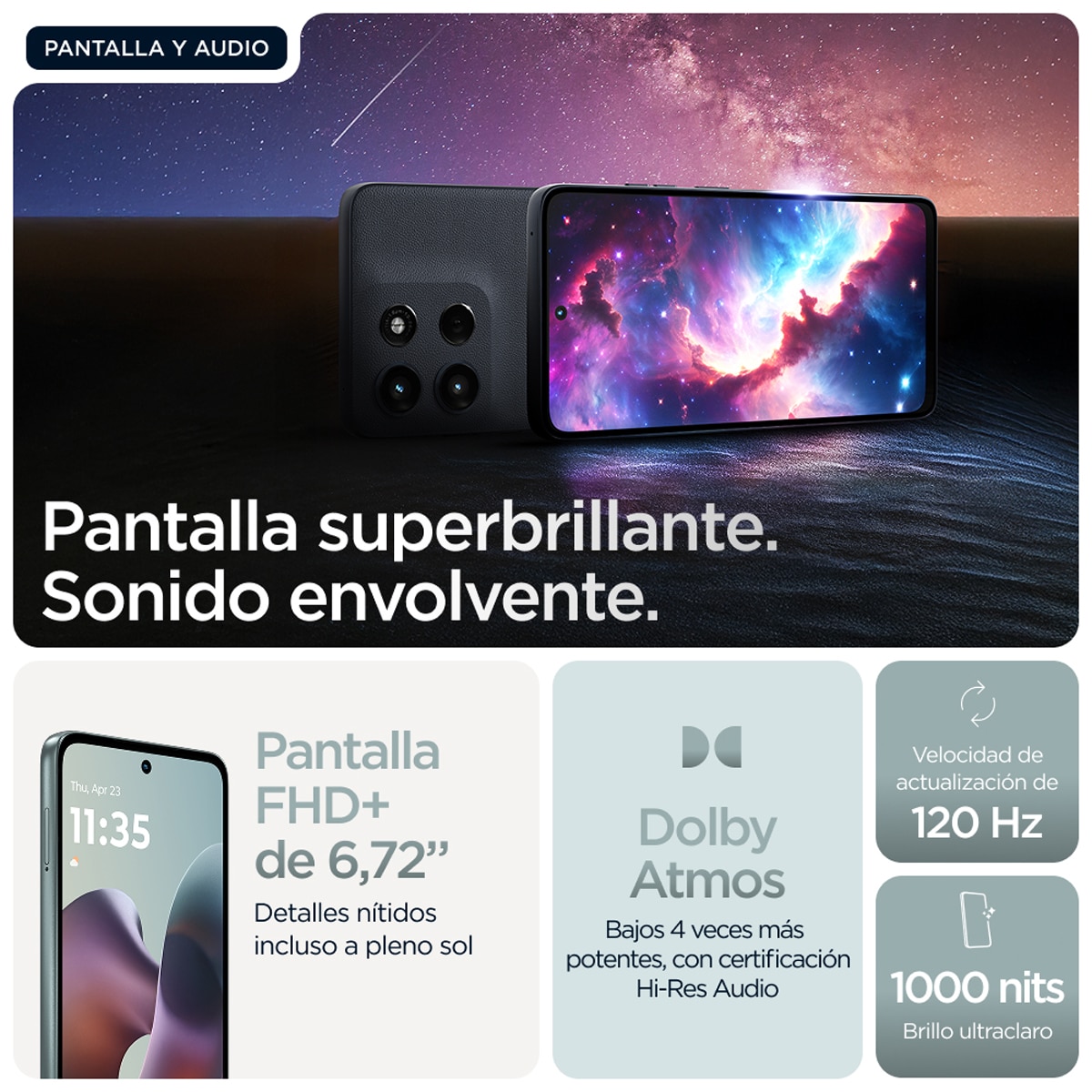 Motorola moto g56 5G 8GB + 512GB móvil libre + Buds Gray Mist-8