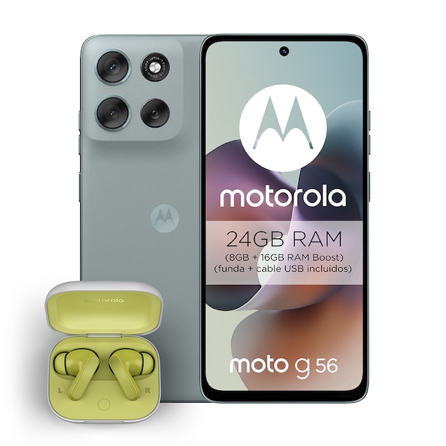 Imagen 0 de Motorola moto g56 5G 8GB + 512GB móvil libre + Buds