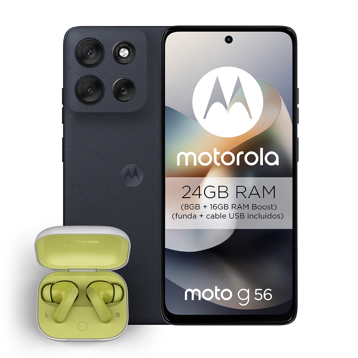 Imagen 0 de Motorola moto g56 5G 8GB + 512GB móvil libre + Buds
