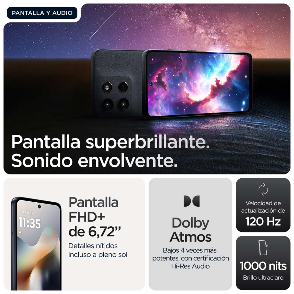 Motorola moto g56 5G 8GB + 512GB móvil libre + Buds Black Oyster-8