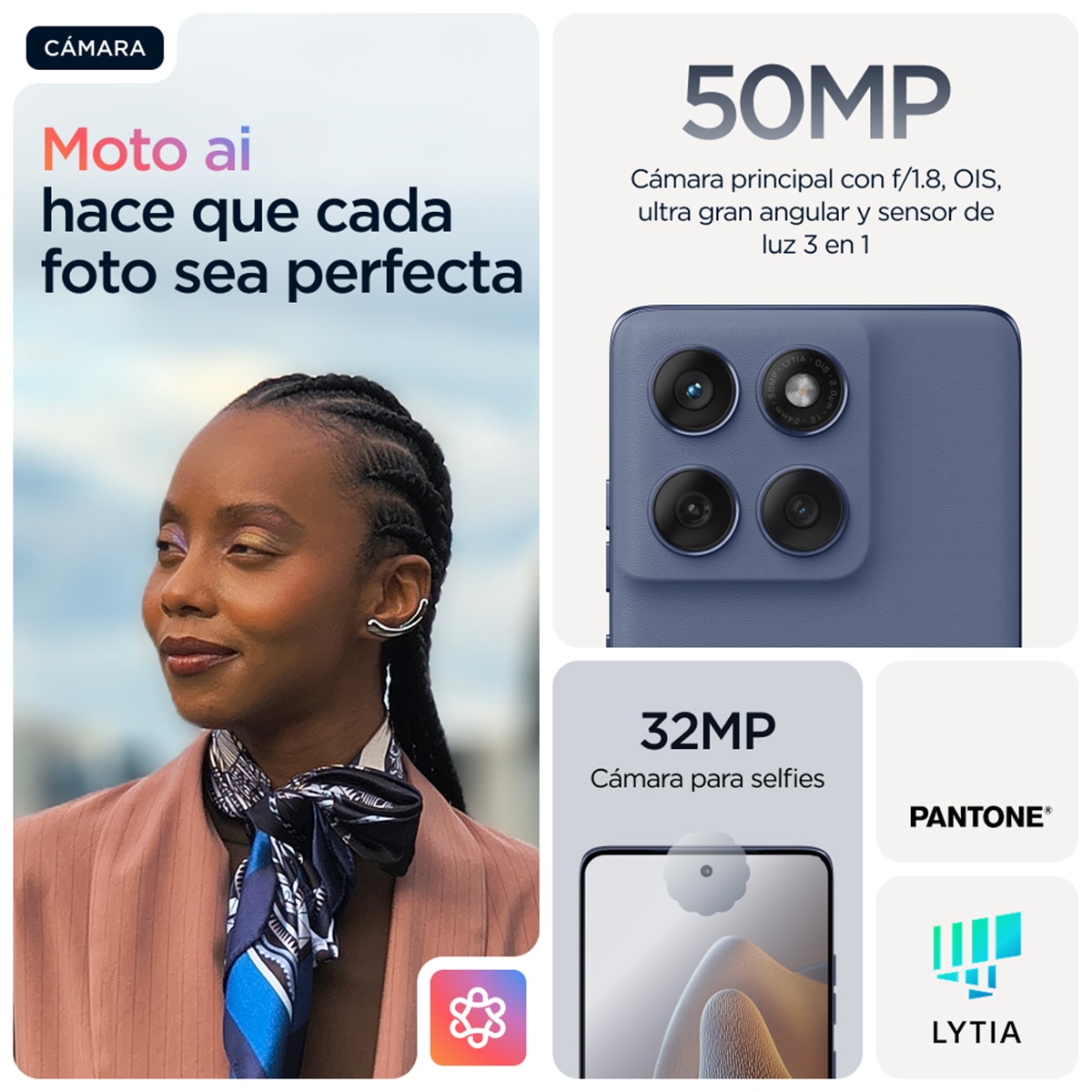 Motorola Edge 60 Fusion 8GB + 256GB móvil libre Slipstream Gray-9