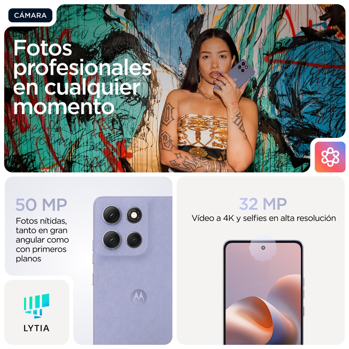 Motorola Moto g86 power 5G 8GB + 512GB móvil libre Morado-6