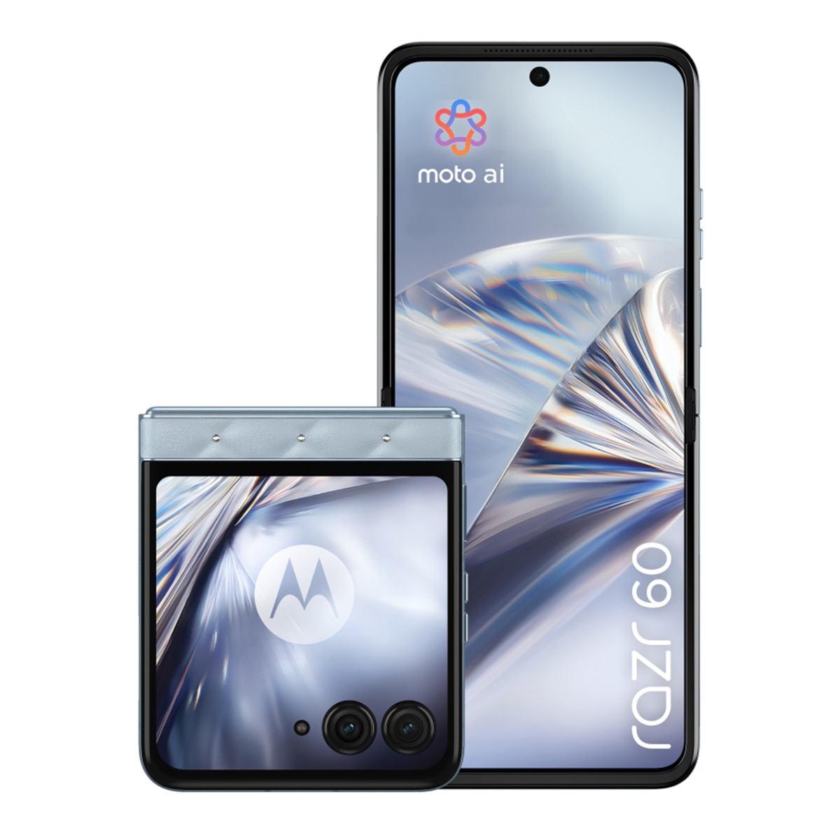 Motorola razr 60 8GB + 256GB móvil libre + moto buds loop Swarovski "The Brilliant Collection" Gris azulado-3