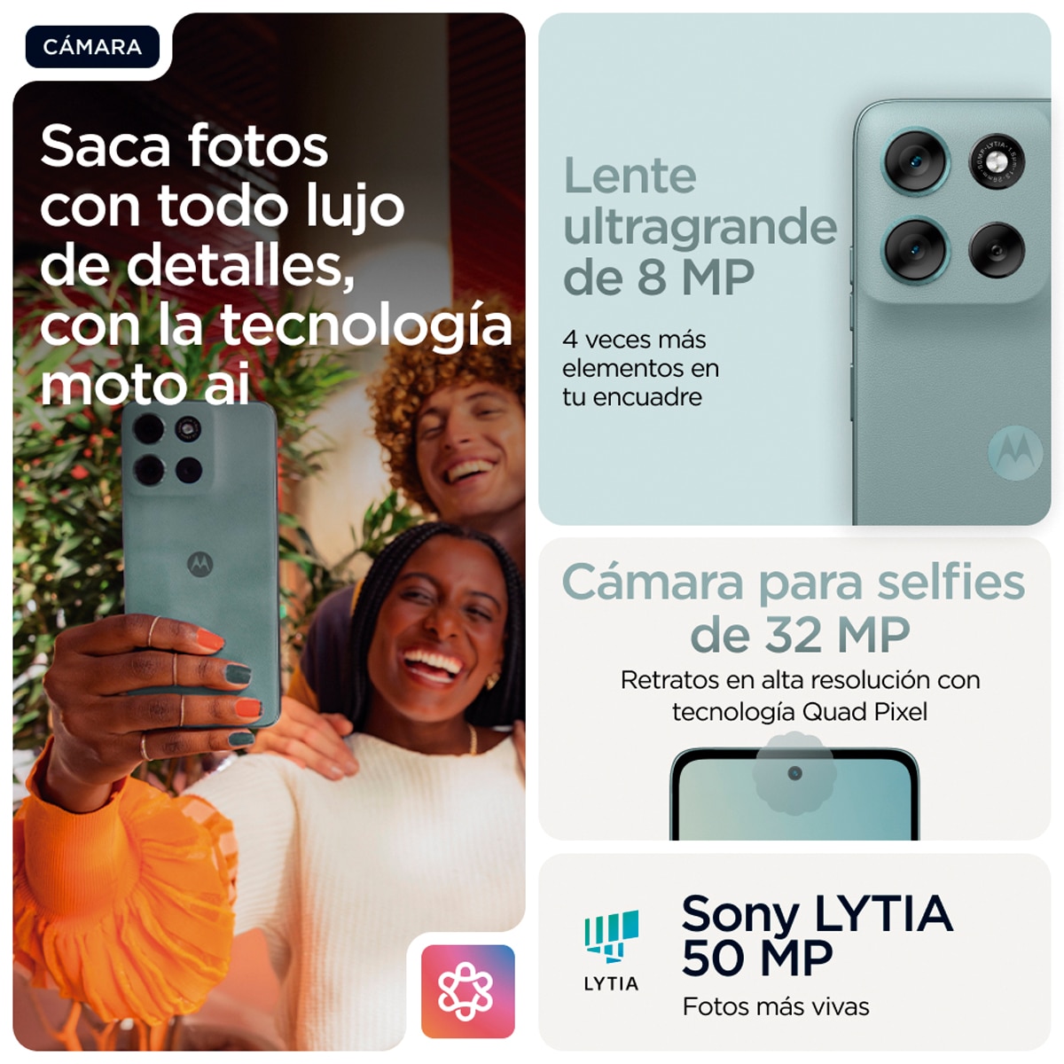 Motorola moto g56 8GB + 512GB móvil libre Pantone Gray Mist-5