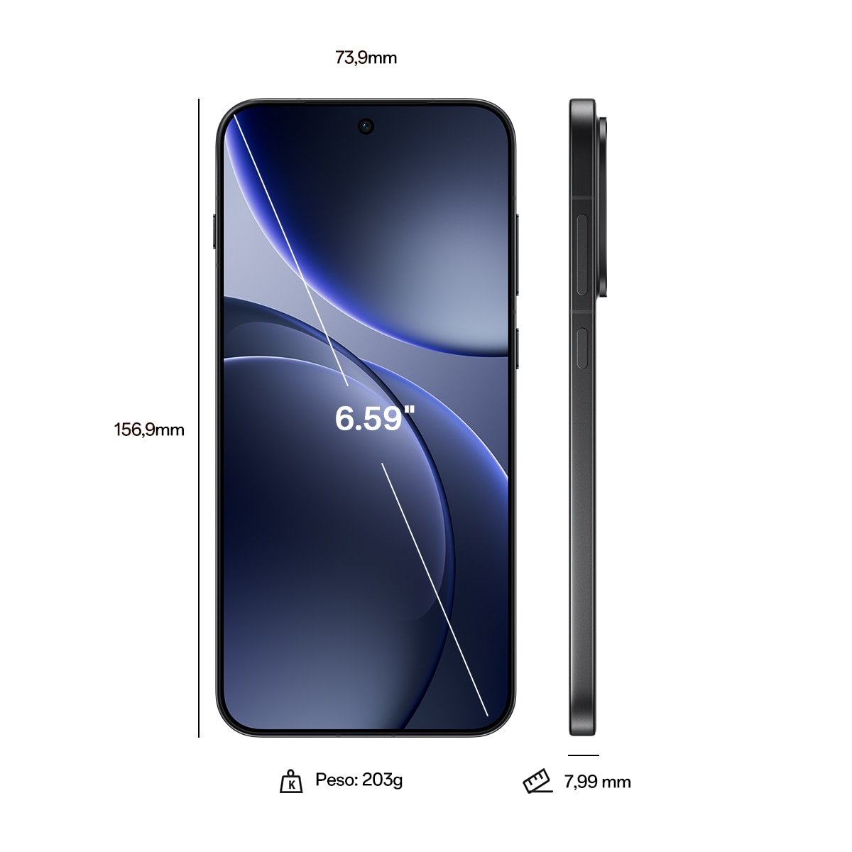 Oppo Find X9, 12 GB + 512 GB móvil libre Negro espacial-2