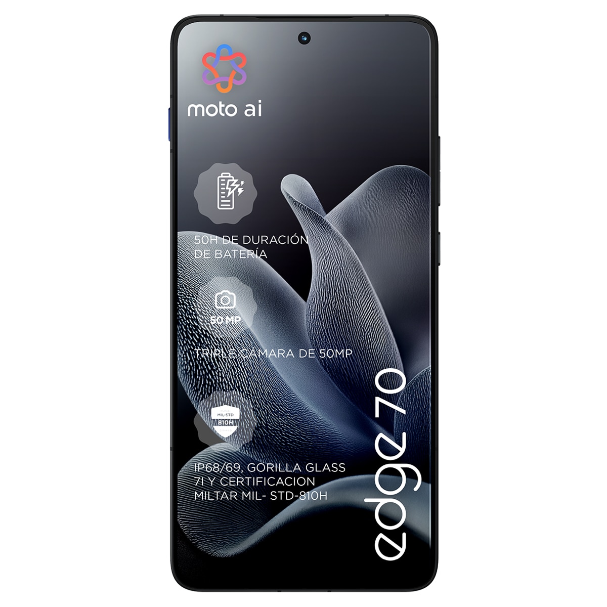 Motorola edge 70 12GB + 512GB móvil libre Pantone Gadget Gray-2