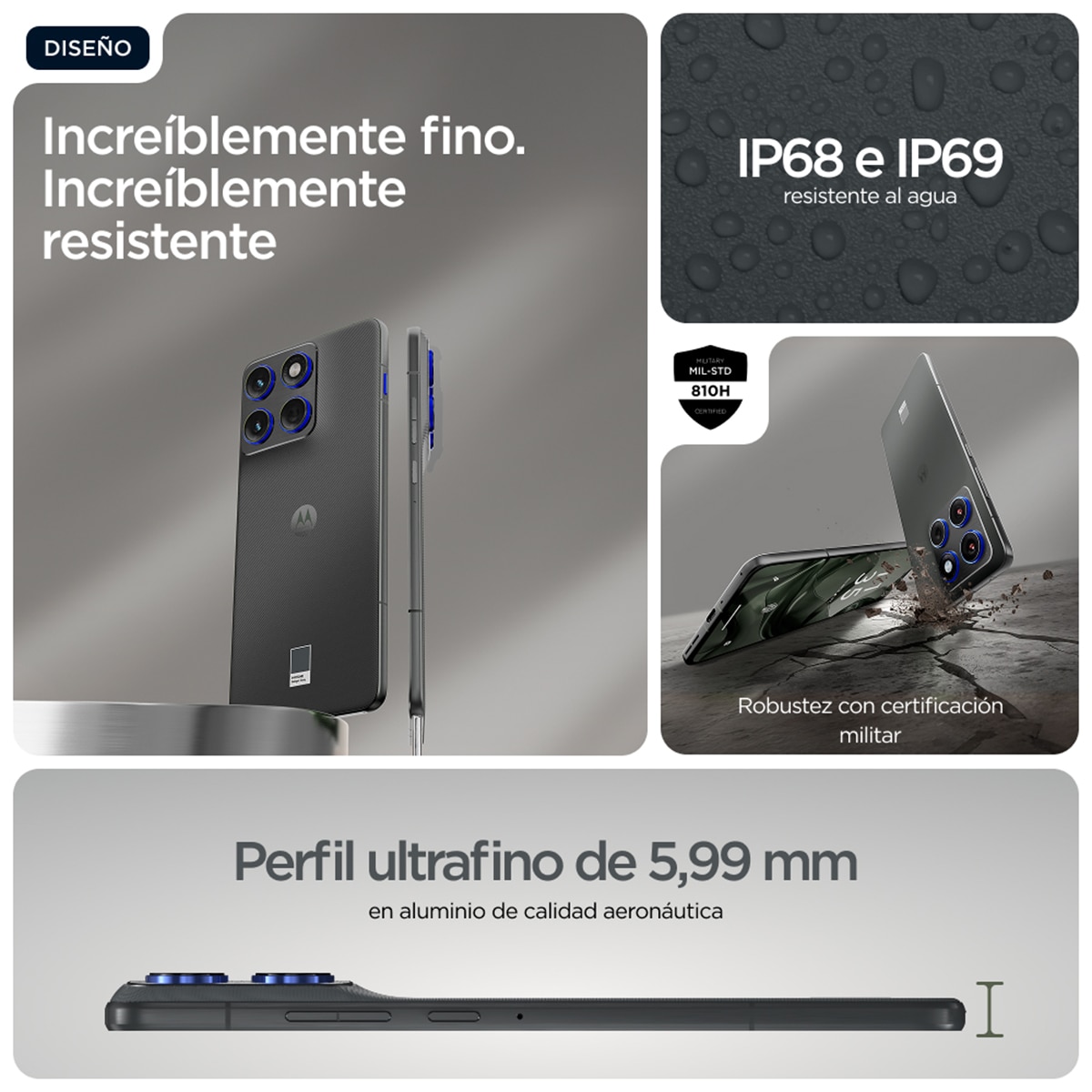 Motorola edge 70 12GB + 512GB móvil libre Pantone Gadget Gray-6