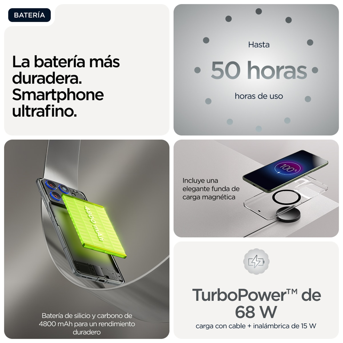 Motorola edge 70 12GB + 512GB móvil libre Pantone Gadget Gray-7