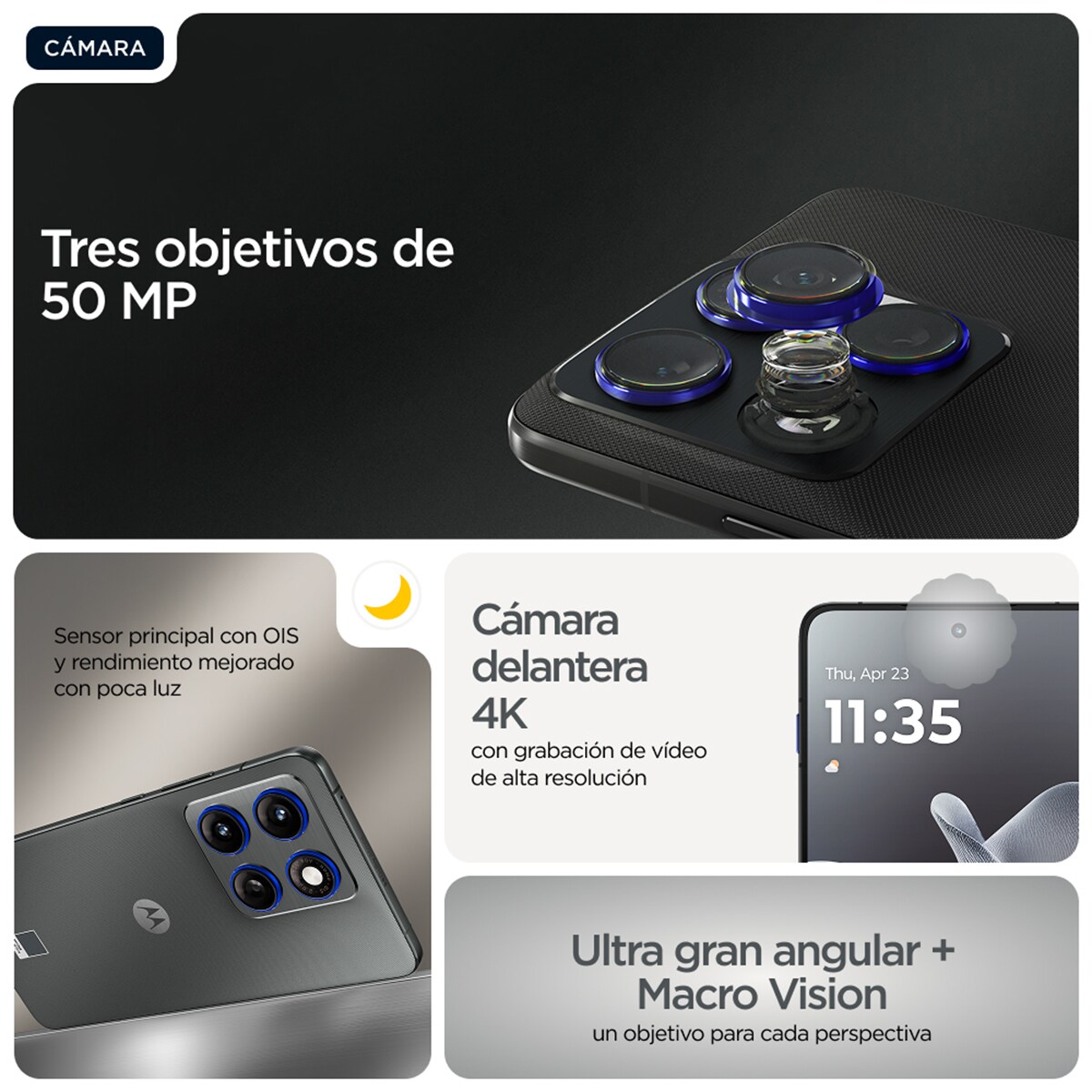 Motorola edge 70 12GB + 512GB móvil libre Pantone Gadget Gray-8