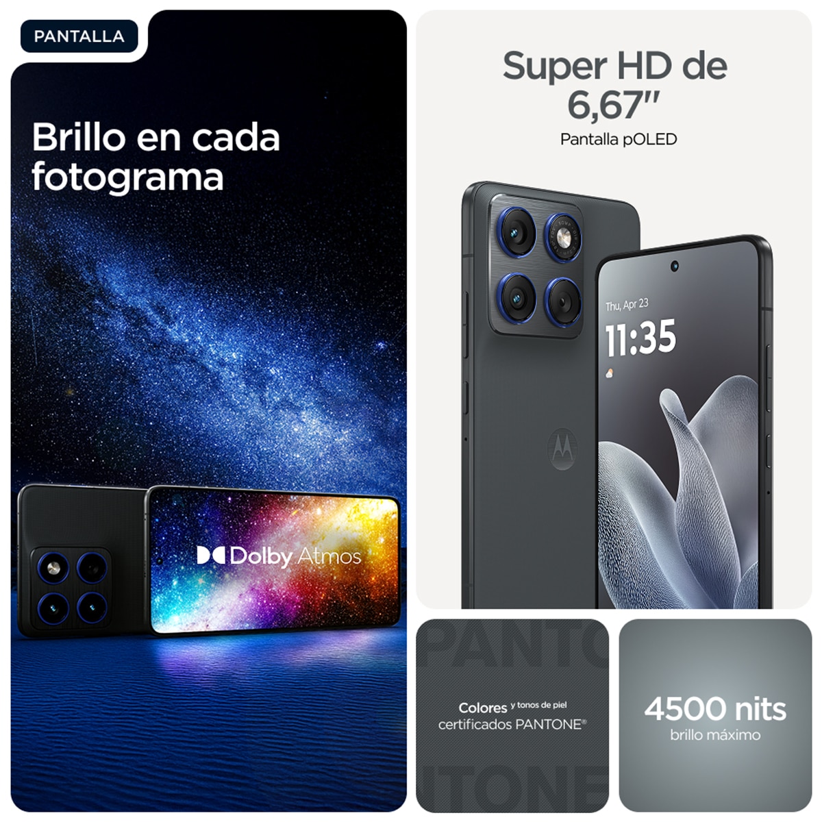 Motorola edge 70 12GB + 512GB móvil libre Pantone Gadget Gray-10