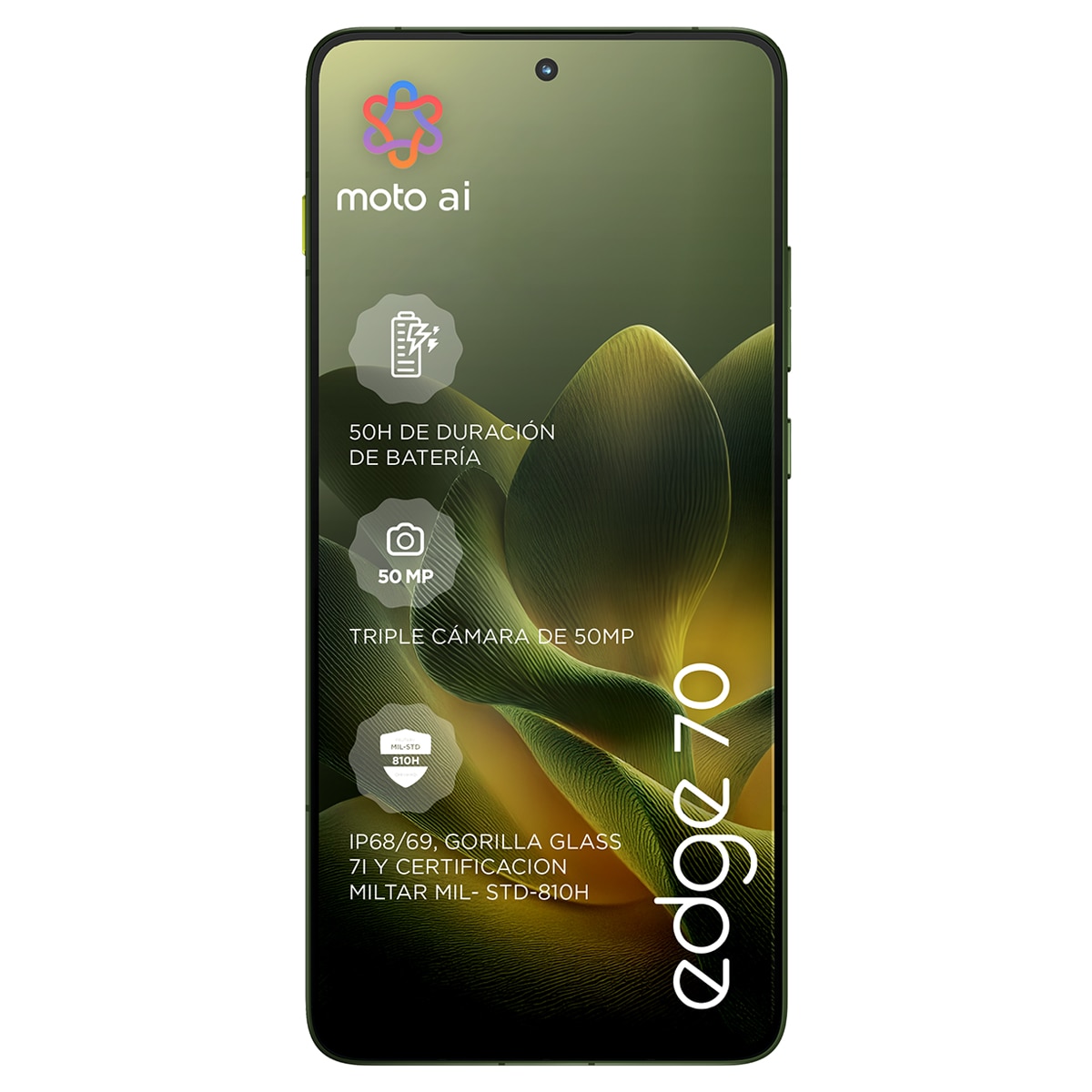 Móvil Motorola edge 70 6,7" Snapdragon 7 Gen. 4 - Pantone Bronze Green 512 GB + 12 GB RAM Pantone Bronze Green-2