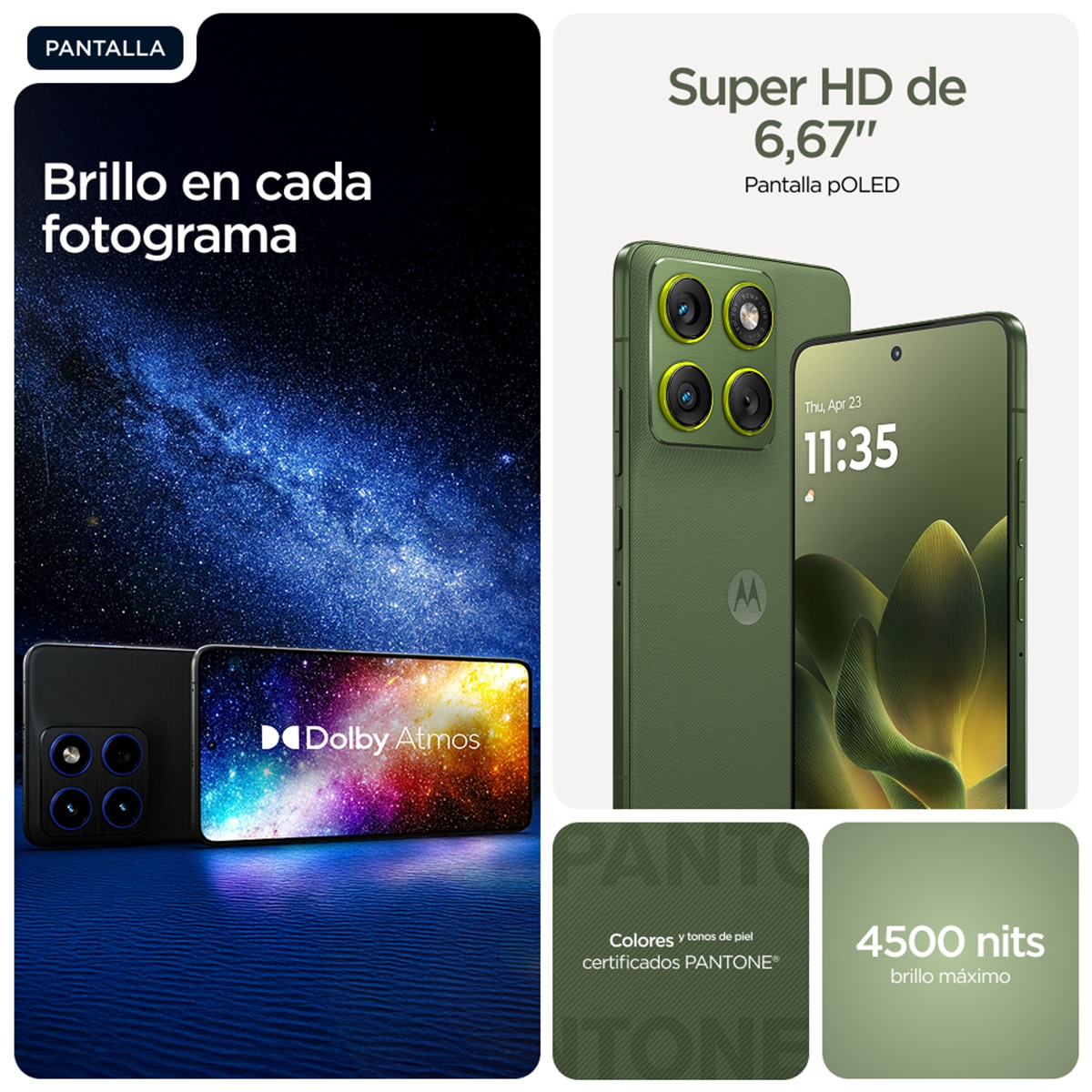Móvil Motorola edge 70 6,7" Snapdragon 7 Gen. 4 - Pantone Bronze Green 512 GB + 12 GB RAM Pantone Bronze Green-10