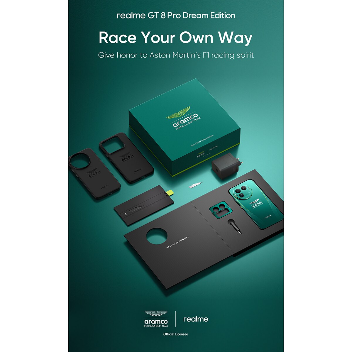 Realme GT8 Pro Aston Martin F1 Edition 16 GB + 512 GB móvil libre Verde-9