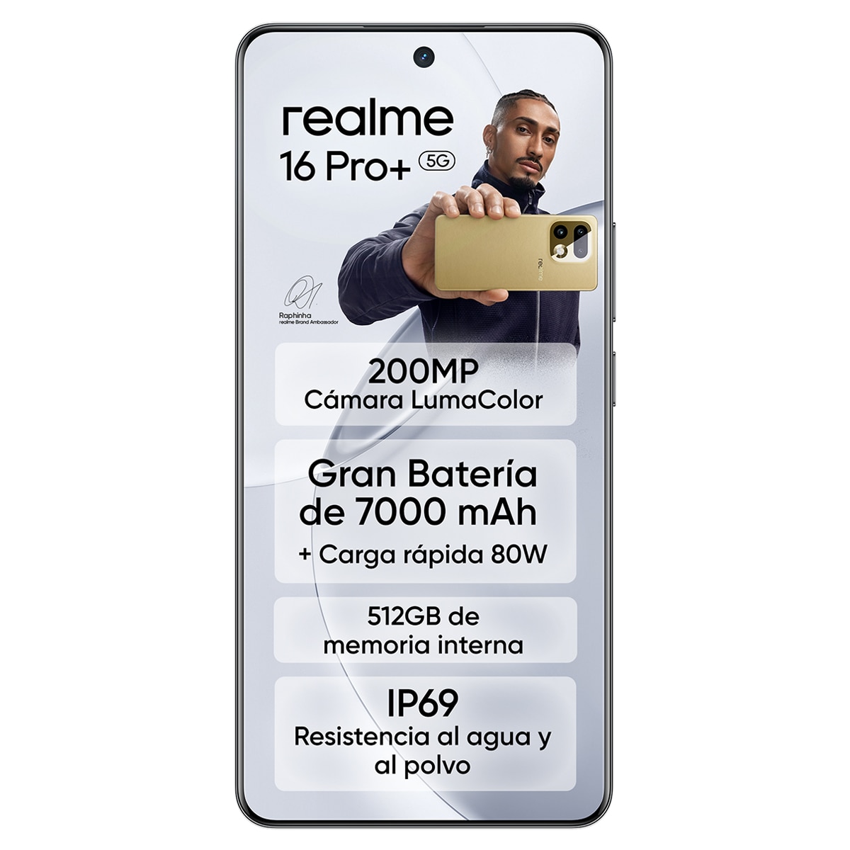 Realme 16 Pro+ 5G 12GB + 512 GB móvil libre Gris-2