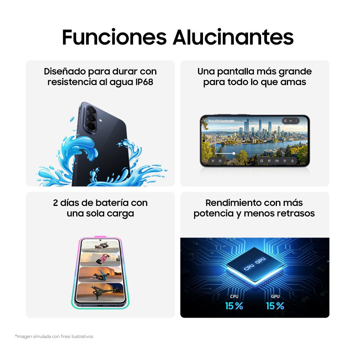 Móvil Samsung Galaxy A57 6,7" Exynos 1680 Azul claro-6