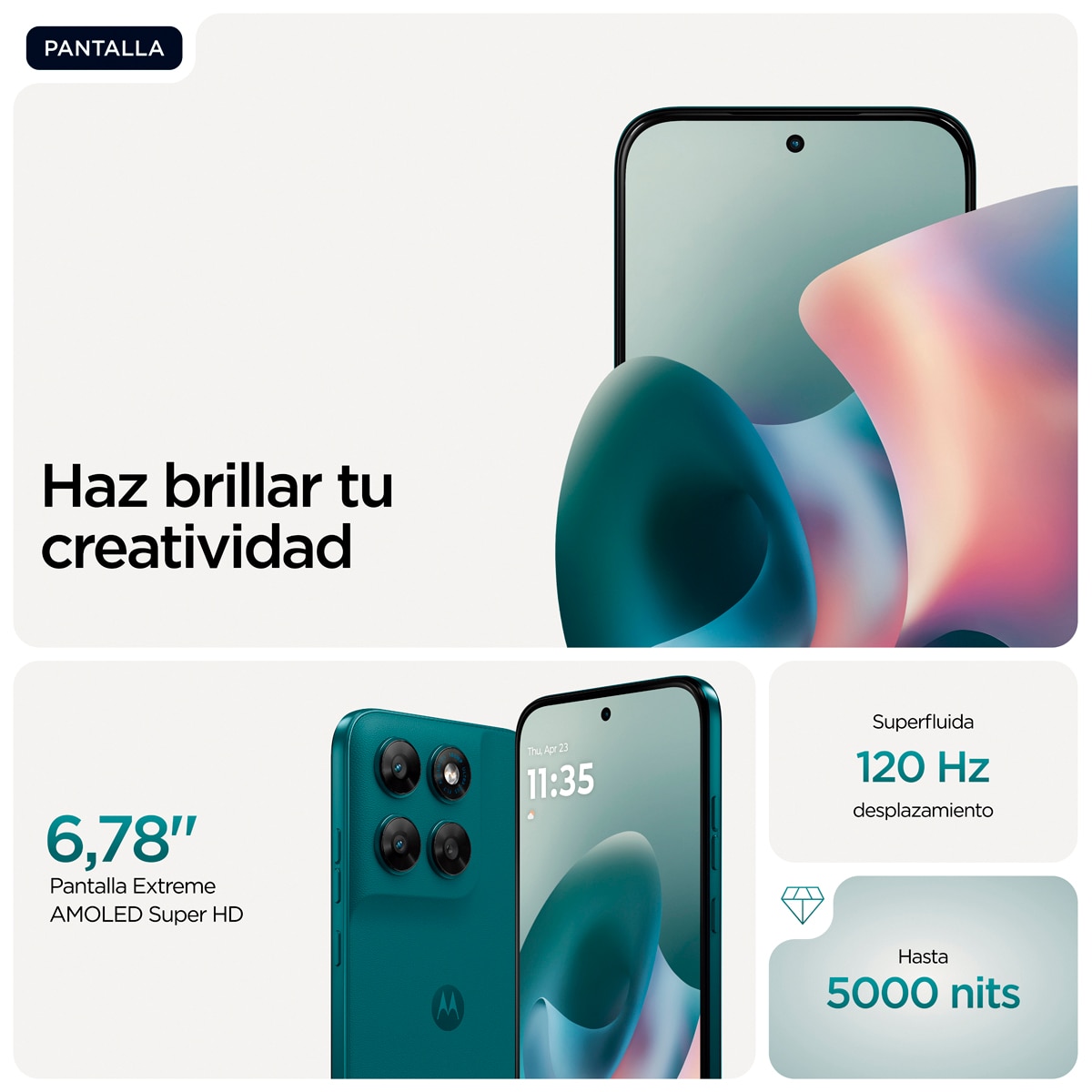 Móvil Motorola moto g77 5G 6,78" MediaTek Dimensity 6400 - Pantone Shaded Spruce 256 GB + 8 GB RAM Pantone Shaded Spruce-5