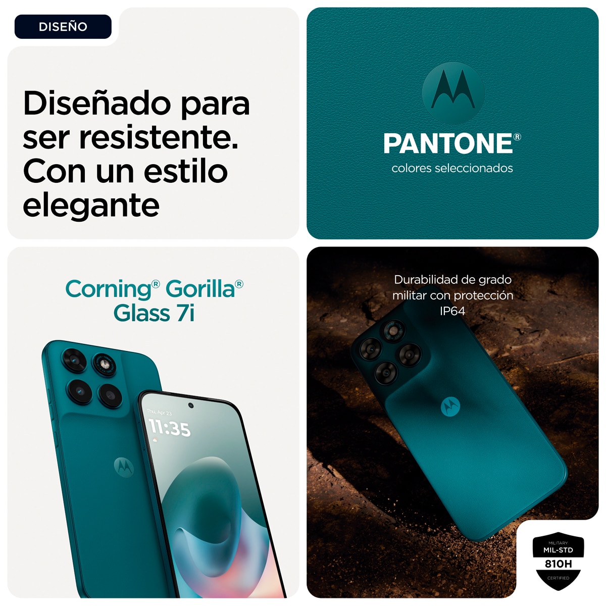 Móvil Motorola moto g77 5G 6,78" MediaTek Dimensity 6400 - Pantone Shaded Spruce 256 GB + 8 GB RAM Pantone Shaded Spruce-6