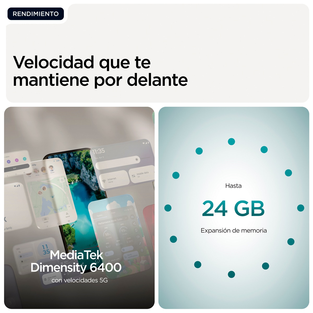 Móvil Motorola moto g77 5G 6,78" MediaTek Dimensity 6400 - Pantone Shaded Spruce 256 GB + 8 GB RAM Pantone Shaded Spruce-7