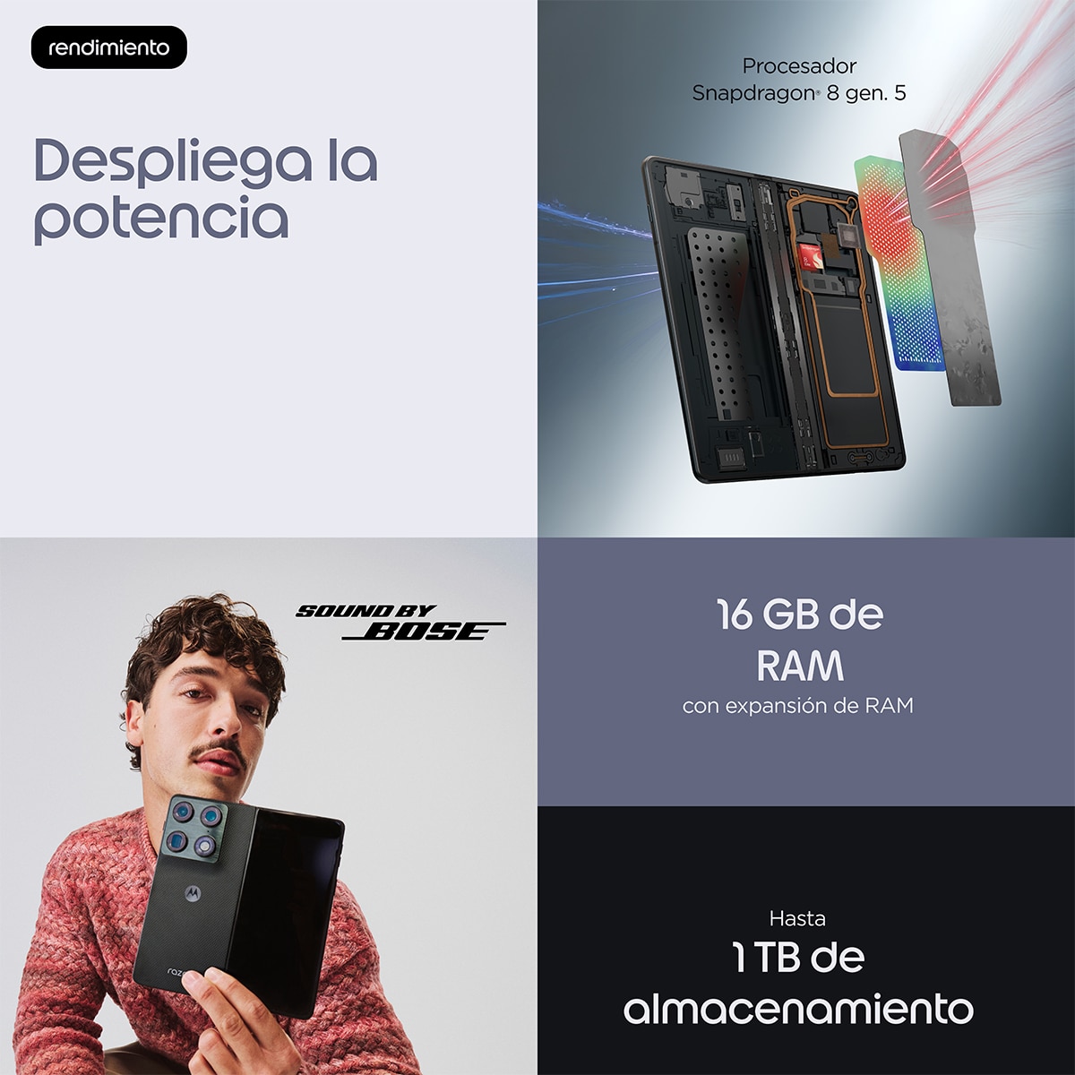 Motorola moto Razr Fold 16GB + 512GB móvil libre Azul-11