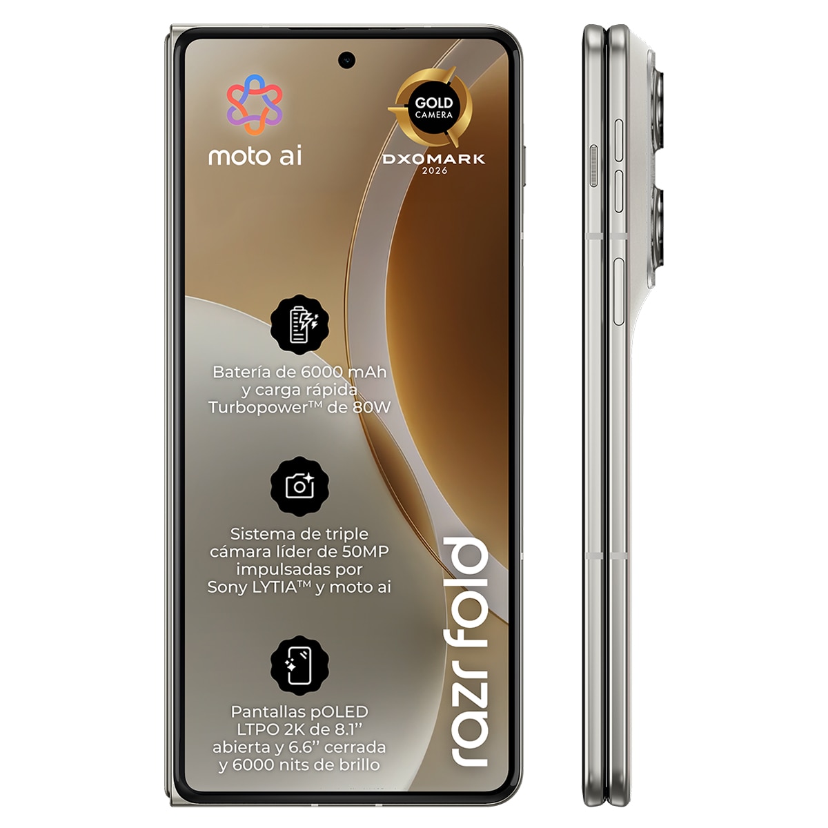 Motorola moto Razr Fold 16GB + 512GB móvil libre Lily white-4