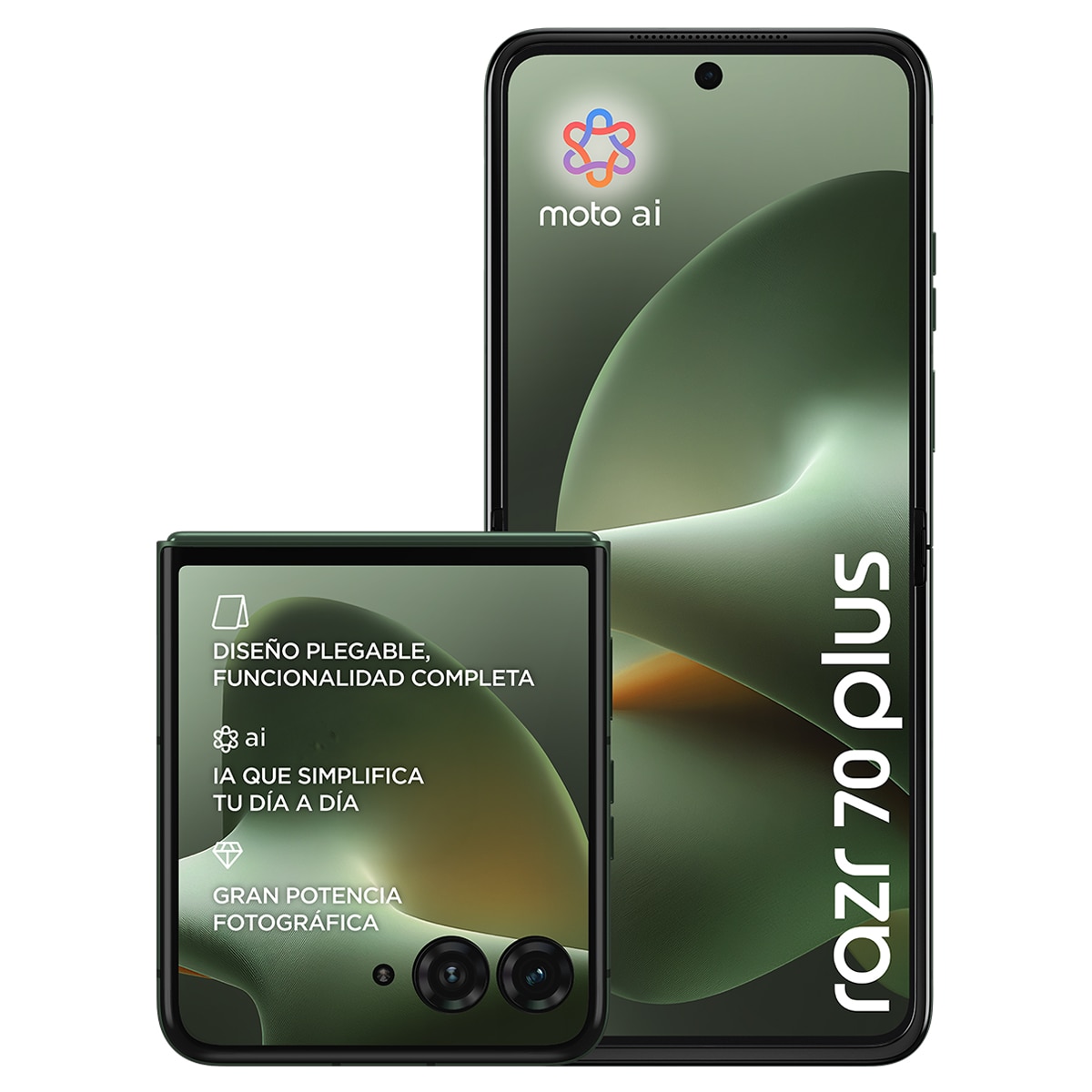Motorola razr 70 Plus 12GB + 512GB Mountain View móvil libre Verde-3