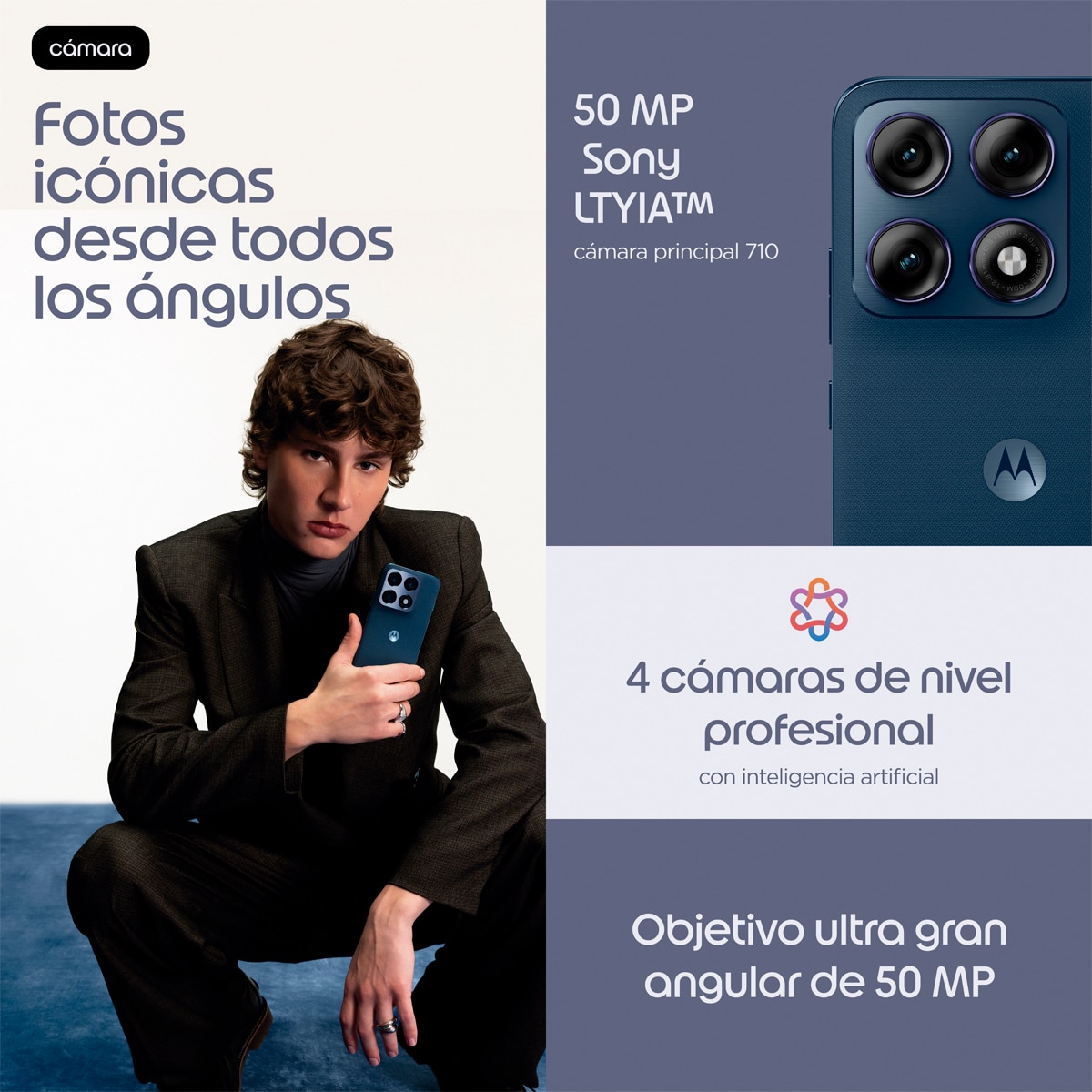 Motorola edge 70 Pro 12G + 512GB móvil libre Pantone Titan-5
