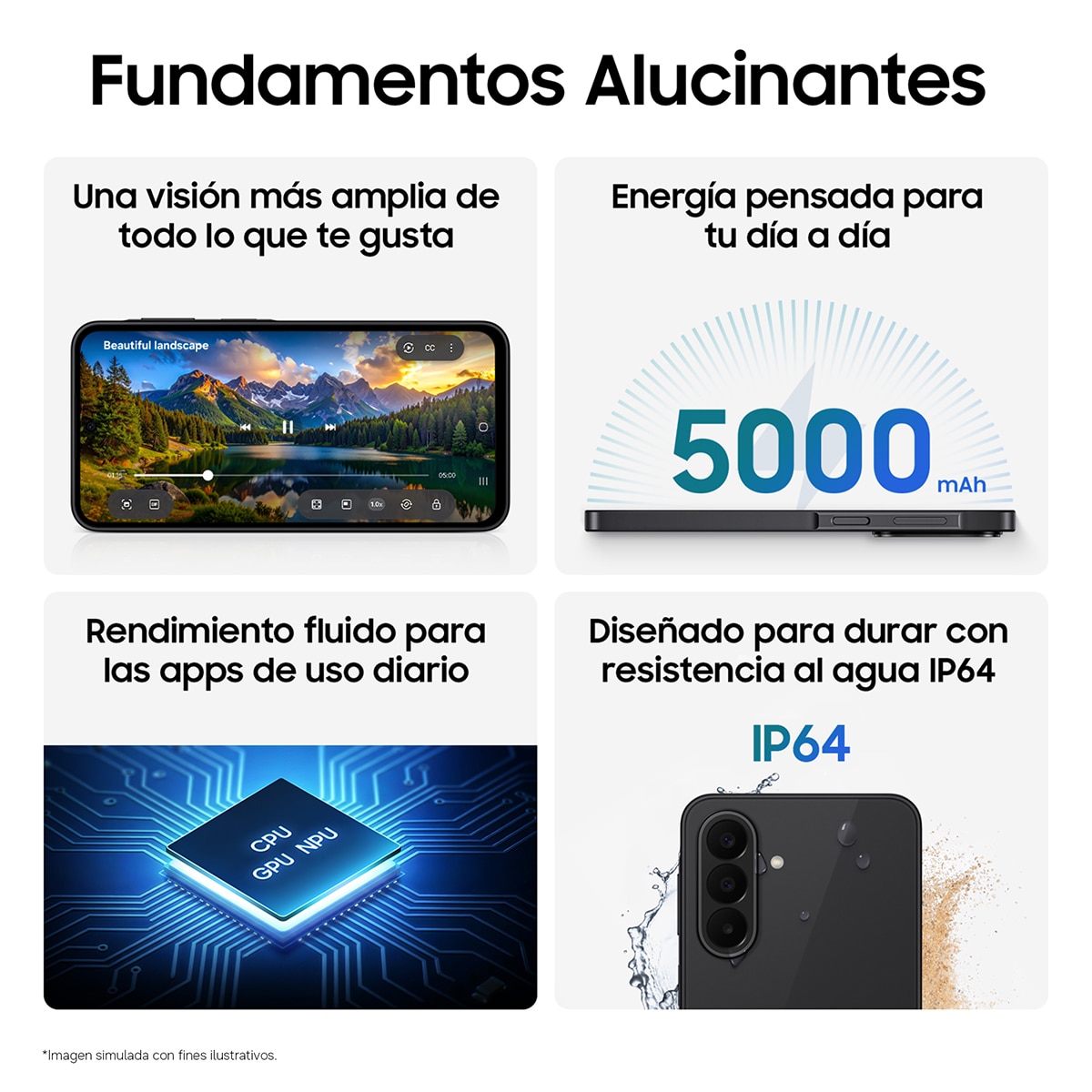 Móvil Samsung Galaxy A27 6,7" Qualcomm Snapdragon 6 Gen3 Azul-6