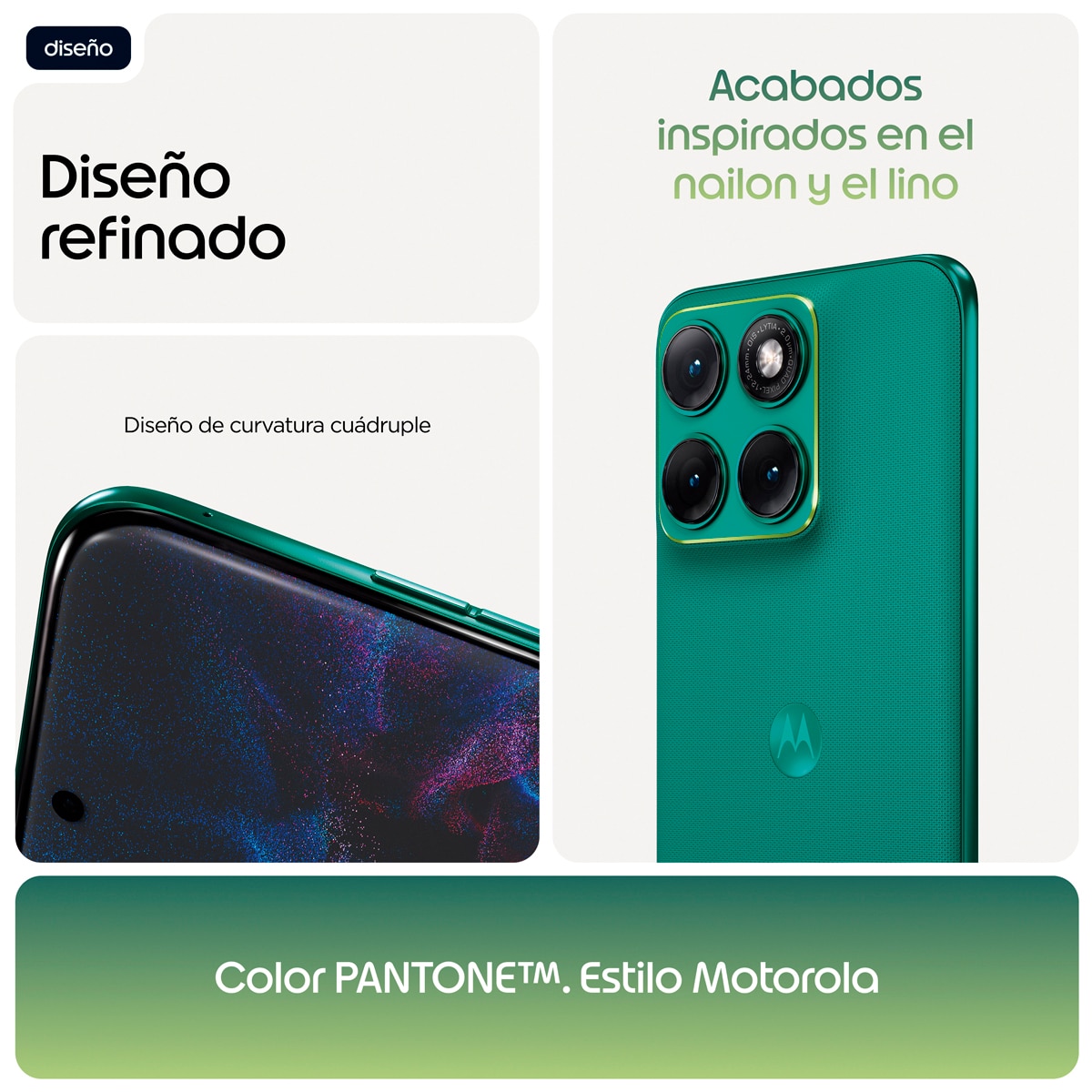 Móvil Motorola Edge 70 Fusion Power 6,78" Qualcomm Snapdragon 7s Gen 3 - Sporting Green 256 GB + 8 GB RAM Sporting Green-6