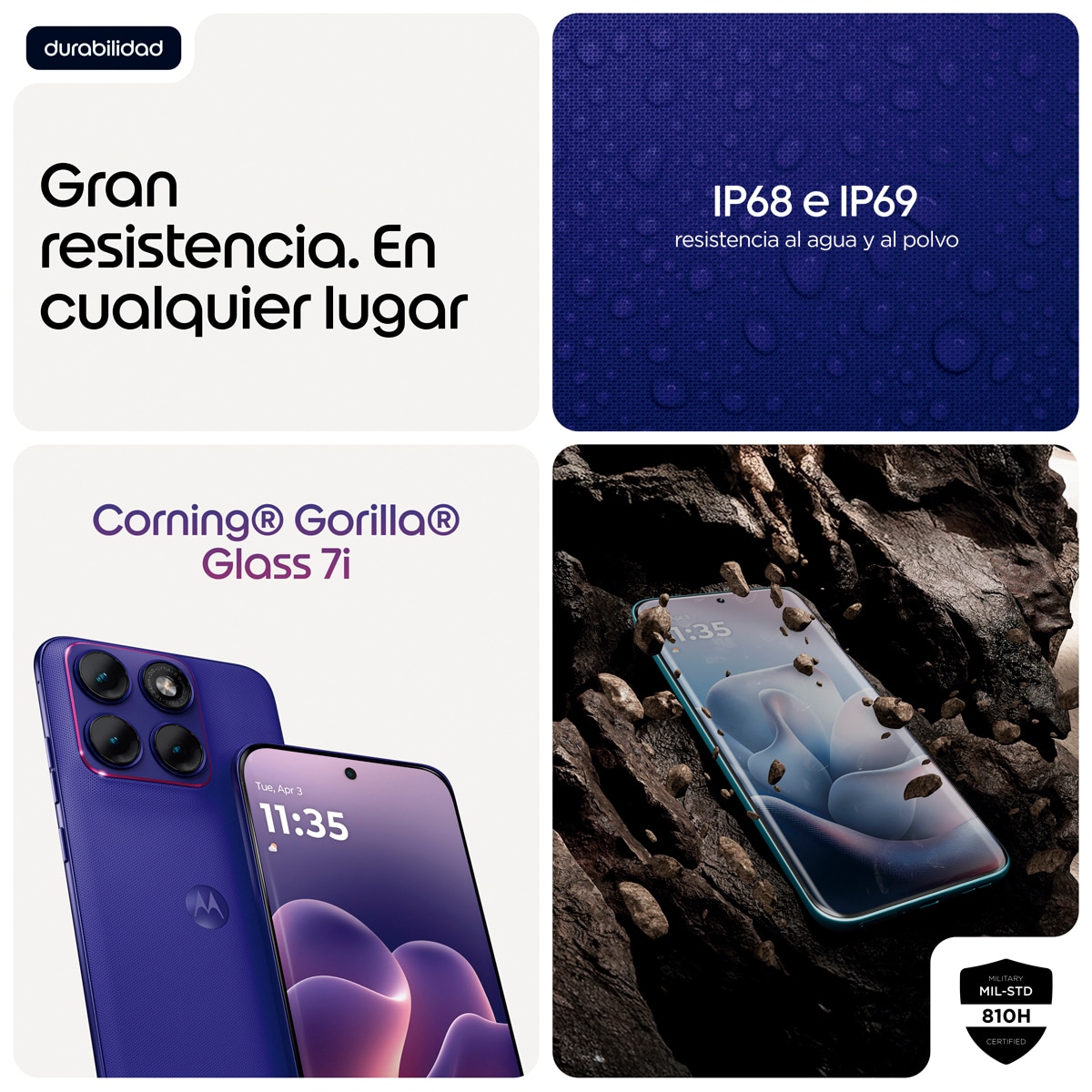 Móvil Motorola Edge 70 Fusion Power 6,78" Qualcomm Snapdragon 7s Gen 3 - Orient Blue 256 GB + 8 GB RAM Orient Blue-10