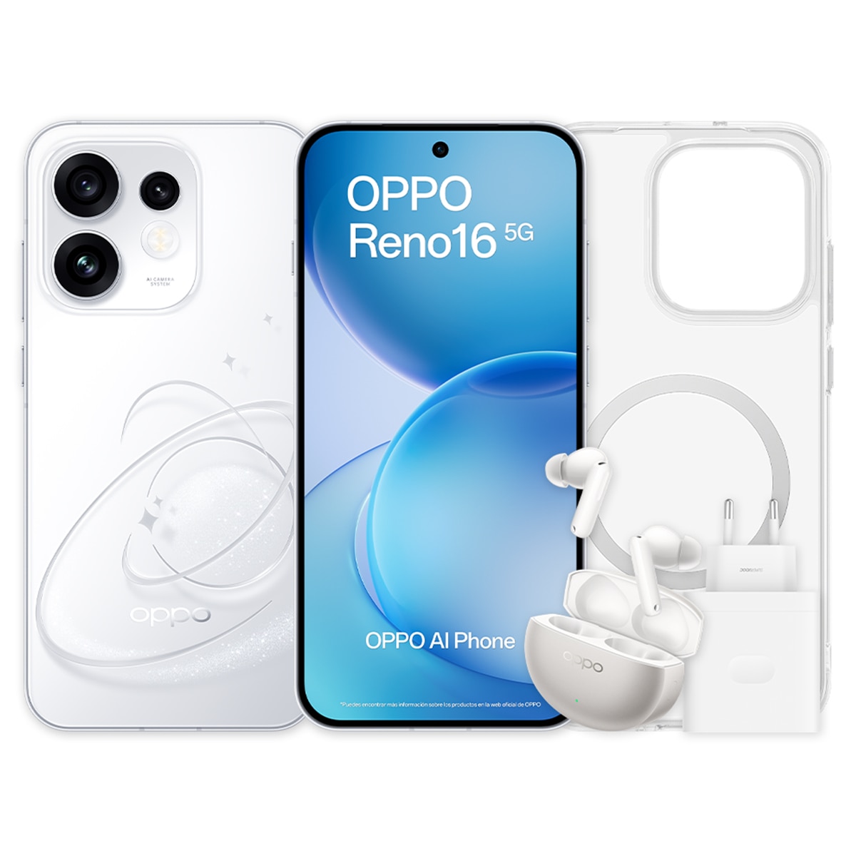 Imagen 0 de Oppo Reno 16 5G móvil libre + Auriculares Oppo Enco X3S + Cargador 80W