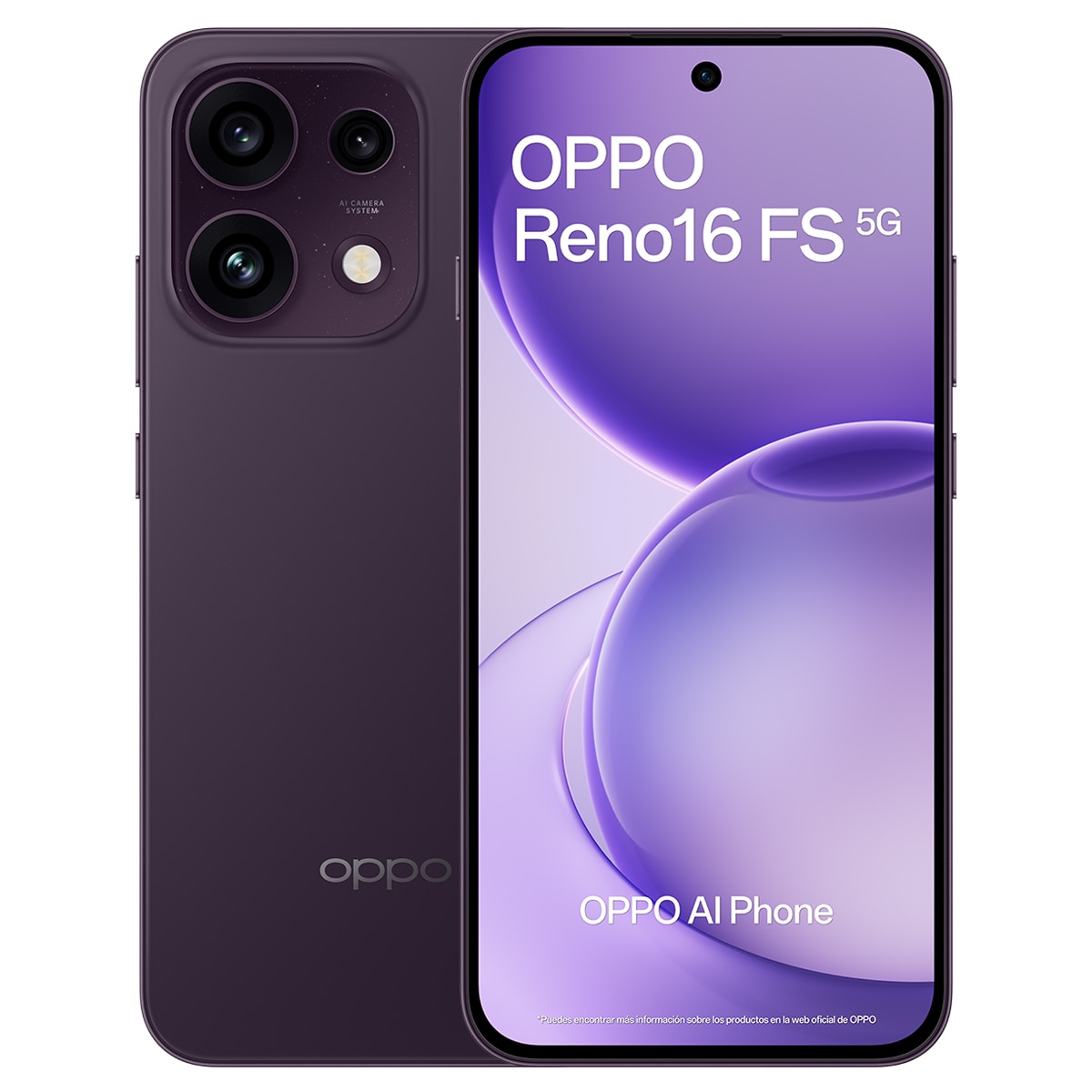 Móvil Oppo Reno 16 FS 5G 6,57" Dimensity 7300 + Funda + Cargador 45W Negro-2