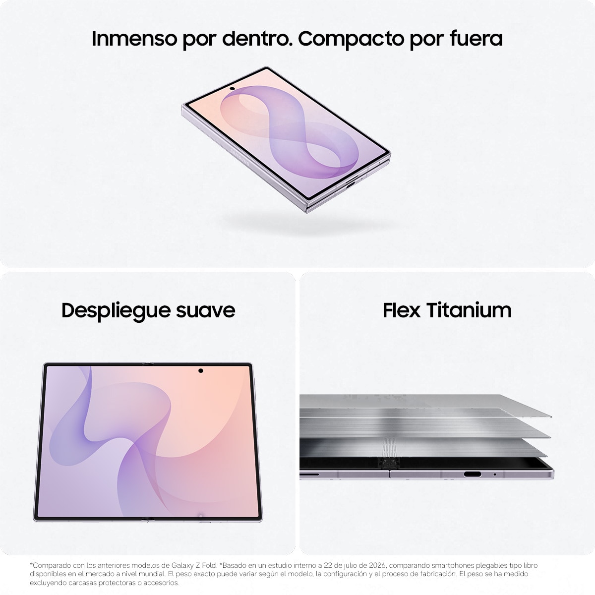 Móvil Samsung Galaxy Z Fold8 7,6" Snapdragon 8 Elite - Lavanda 1 TB + 16 GB RAM Lavanda-4