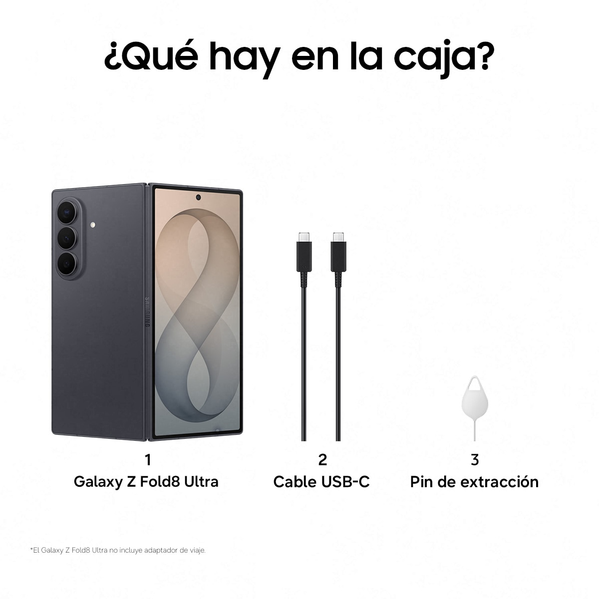 Móvil Samsung Galaxy Z Fold8 Ultra 8" Snapdragon 8 Elite - Grafito 512 GB + 12 GB RAM Grafito-8