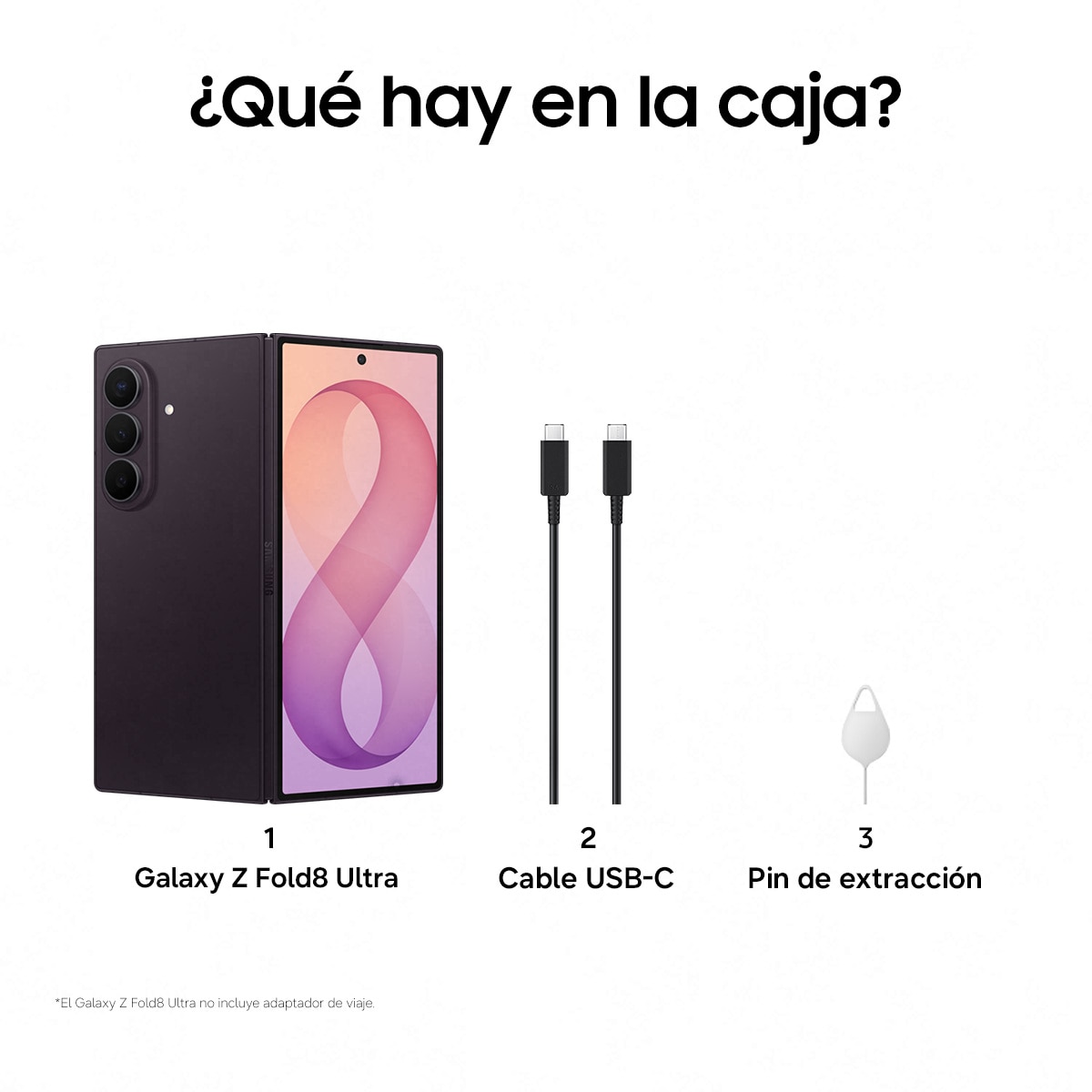 Móvil Samsung Galaxy Z Fold8 Ultra 8" Snapdragon 8 Elite - Violeta Nocturno 1 TB + 16 GB RAM Violeta Nocturno-8