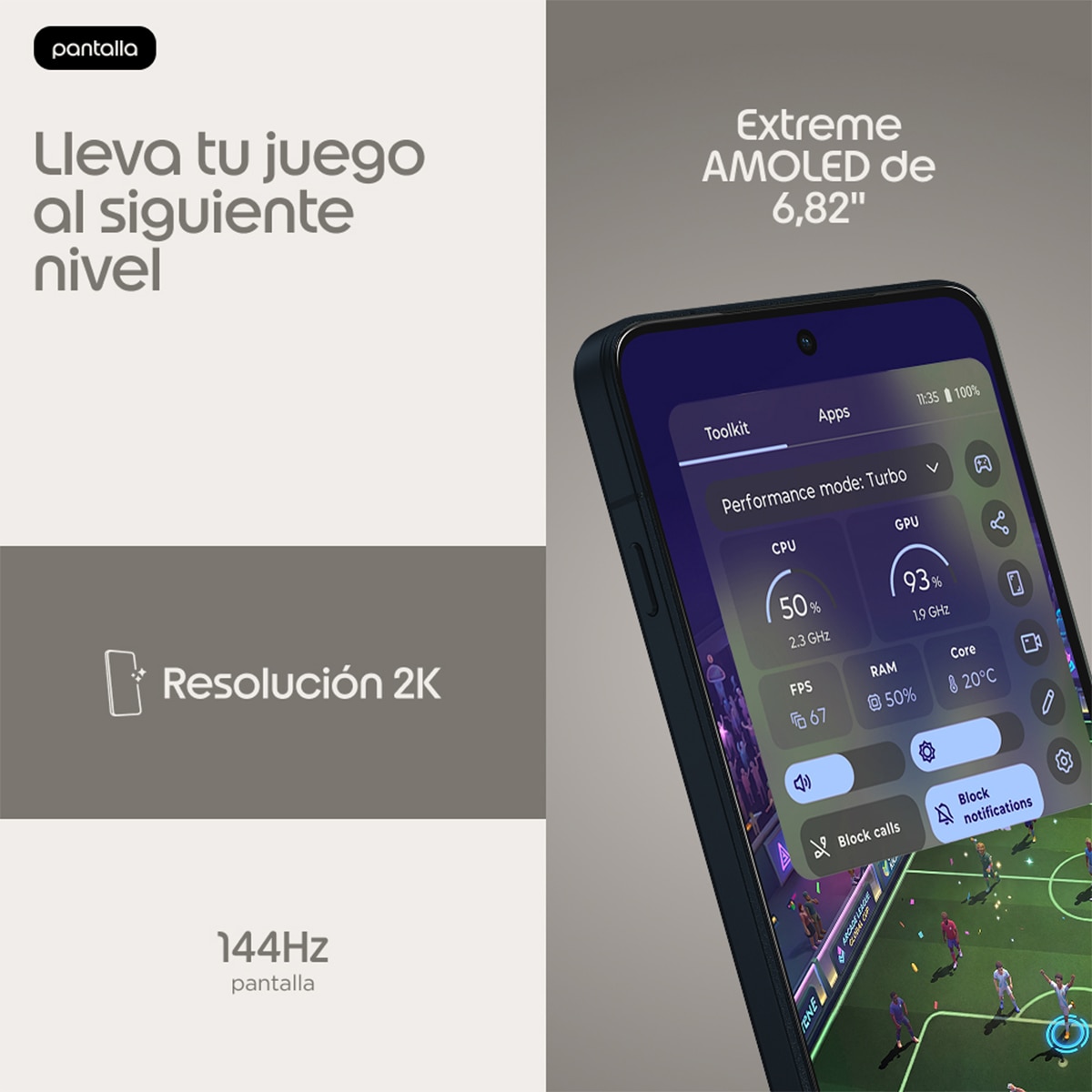 Móvil Motorola moto edge 70 Max 6,82" Snapdragon 8 Gen 5 - Negro 256 GB + 8 GB RAM Negro-9
