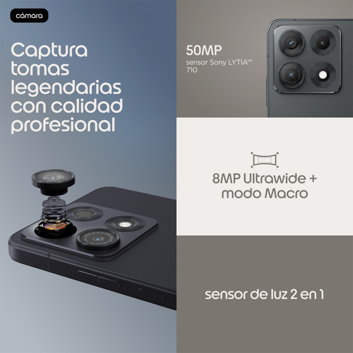 Móvil Motorola moto edge 70 Max 6,82" Snapdragon 8 Gen 5 - Negro 256 GB + 8 GB RAM Negro-12
