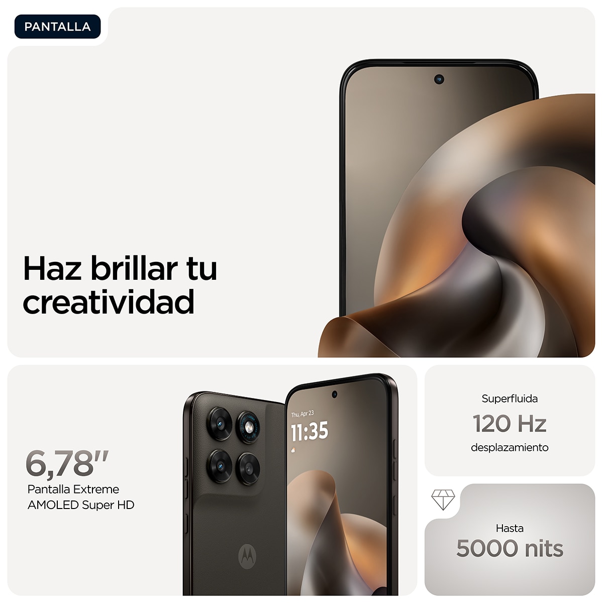 Móvil Motorola moto g77 5G 8GB + 512GB 6,78" MediaTek Dimensity 6400 - Pantone Black Olive 512 GB + 8 GB RAM Pantone Black Olive-10