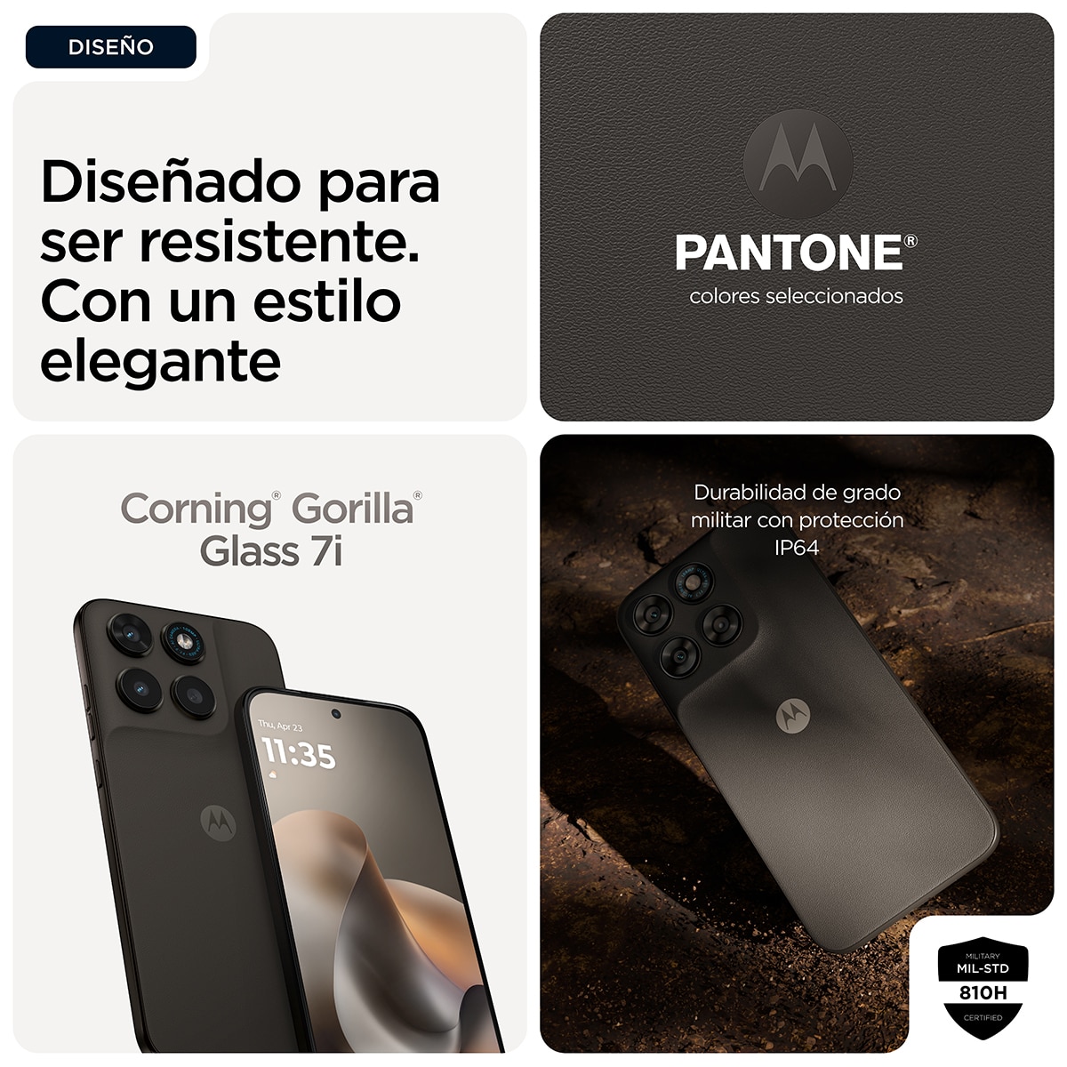 Móvil Motorola moto g77 5G 8GB + 512GB 6,78" MediaTek Dimensity 6400 - Pantone Black Olive 512 GB + 8 GB RAM Pantone Black Olive-11