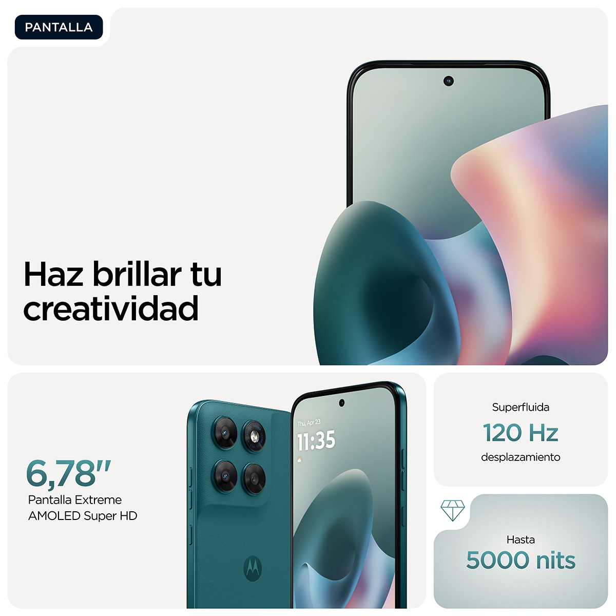 Móvil Motorola moto g77 5G 8GB + 512GB 6,78" MediaTek Dimensity 6400 - Pantone Shaded Spruce 512 GB + 8 GB RAM Pantone Shaded Spruce-10