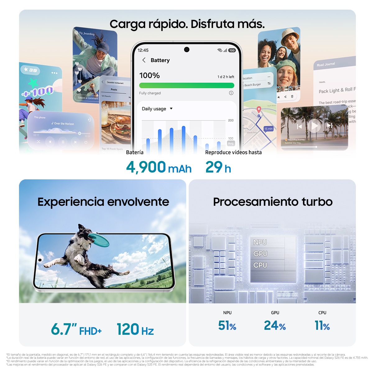 Móvil Samsung Galaxy S26 FE 6,7" Exynos 2500 - Blueberry 128 GB + 8 GB RAM Blueberry-5