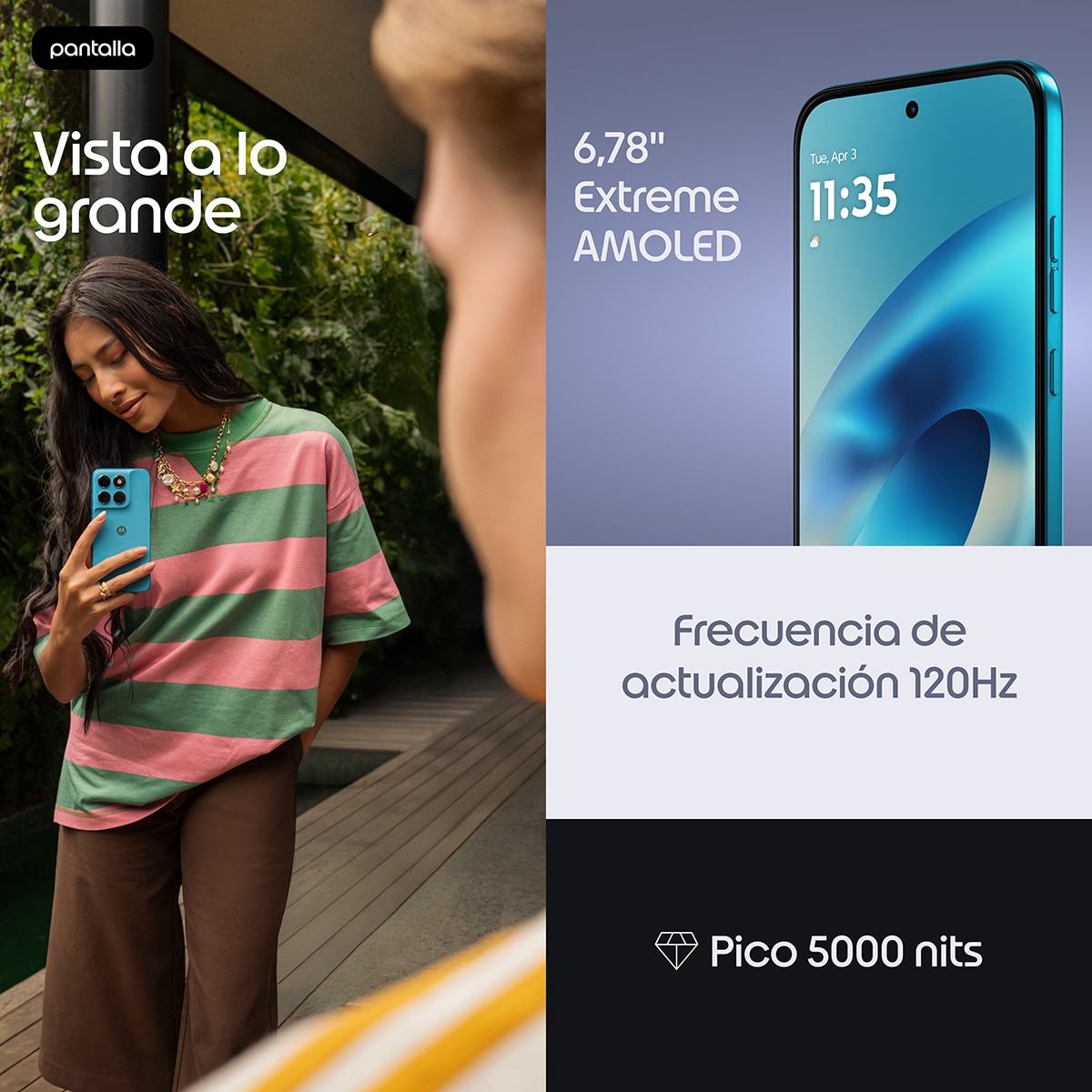 Móvil Motorola Moto g87 6,78" MediaTek Dimensity 6400 Pantone Blue Atoll-11