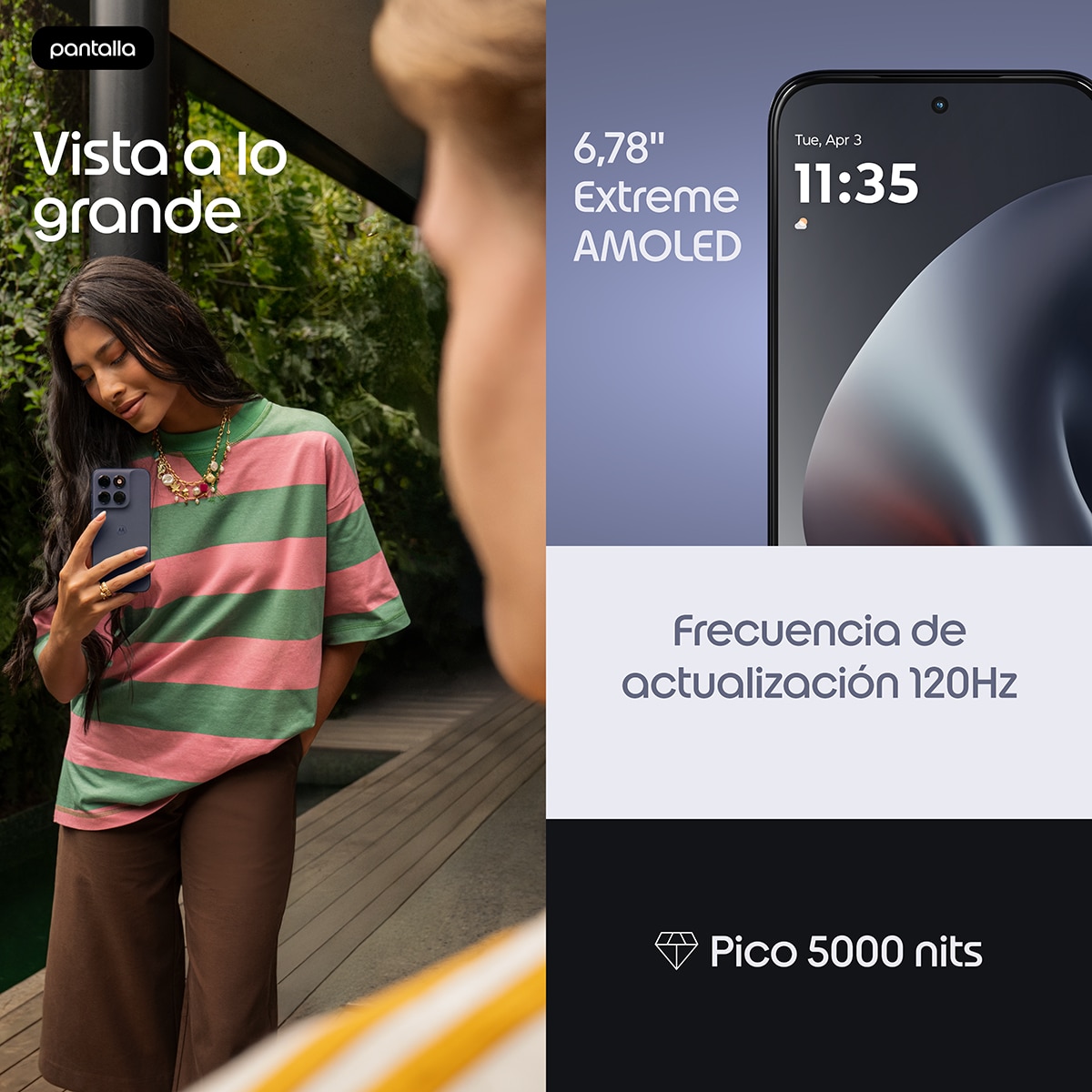 Móvil Motorola Moto g87 6,78" MediaTek Dimensity 6400 - Pantone Overture 256 GB + 12 GB RAM Pantone Overture-11