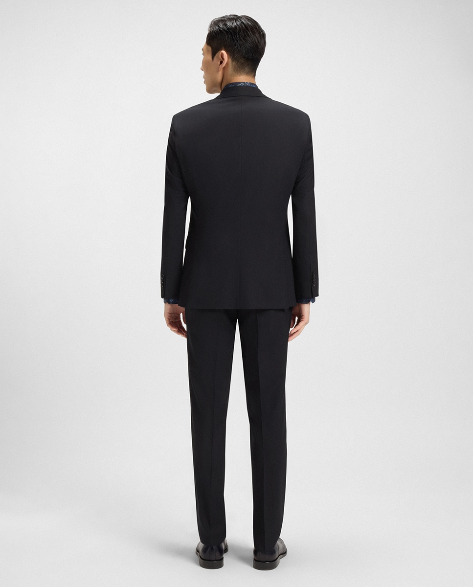 Fato Liso de Duas Peças e Dois Botões Tamanhos Grandes Azul-2