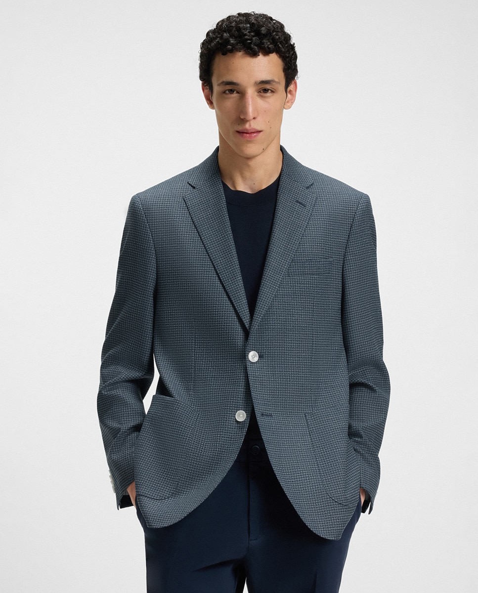 Blazer Clássico Tamanhos Grandes Azul-1