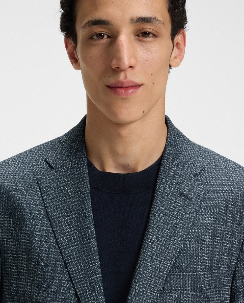 Blazer Clássico Tamanhos Grandes Azul-3