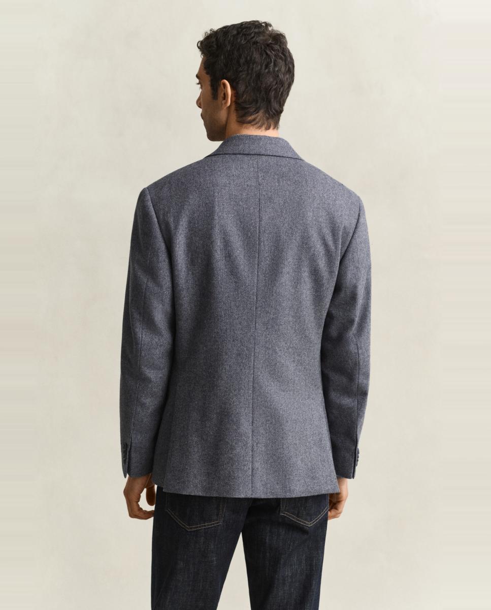 Americana de hombre tallas grandes fde lana est espiga - Gant - Azul Azul-2