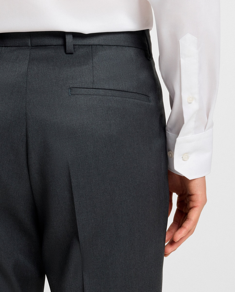 Imagen 2 de Pantalón largo clásico de hombre de tallas grandes. - Boss - Gris Gris