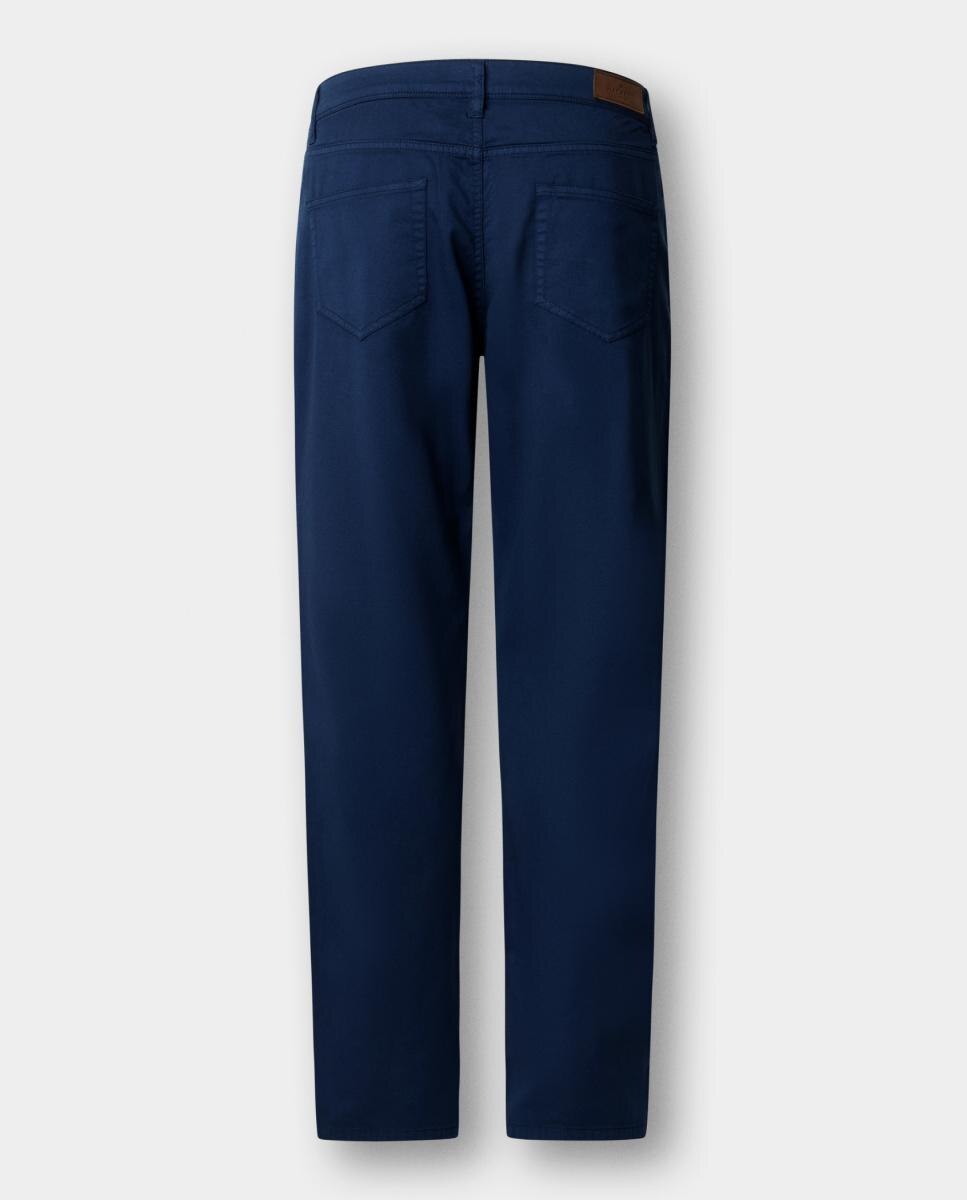 Pantalón de cinco bolsillos en tejido satén con acabado suave y diseño clásico versátil tallas grandes. - Hackett - Azul marino Azul marino-5