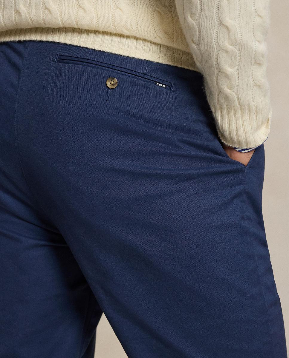 Calças Chino Greenwich Slim Fit Tamanhos Grandes Azul-marinho-5